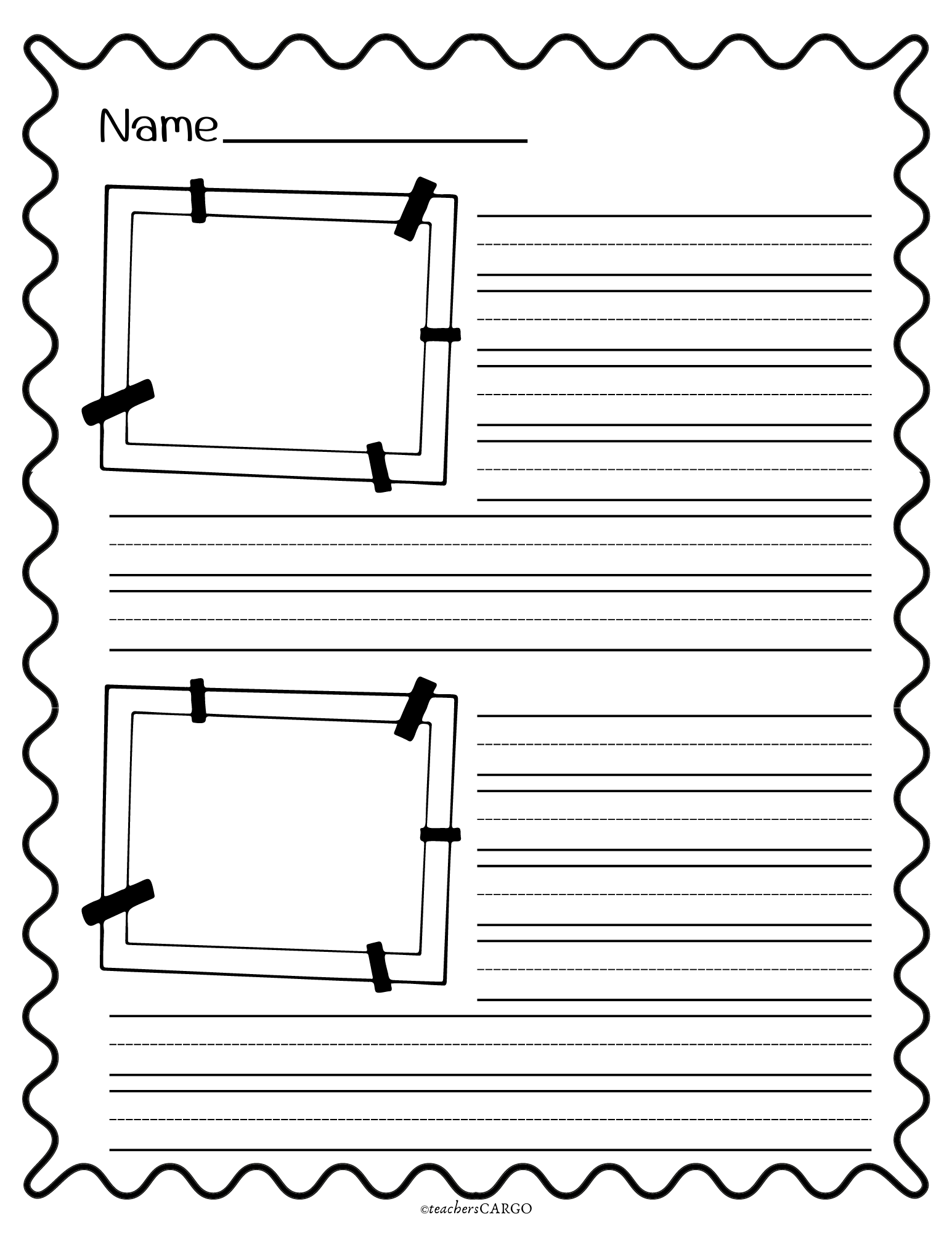 Printable Writing Paper With Picture Box