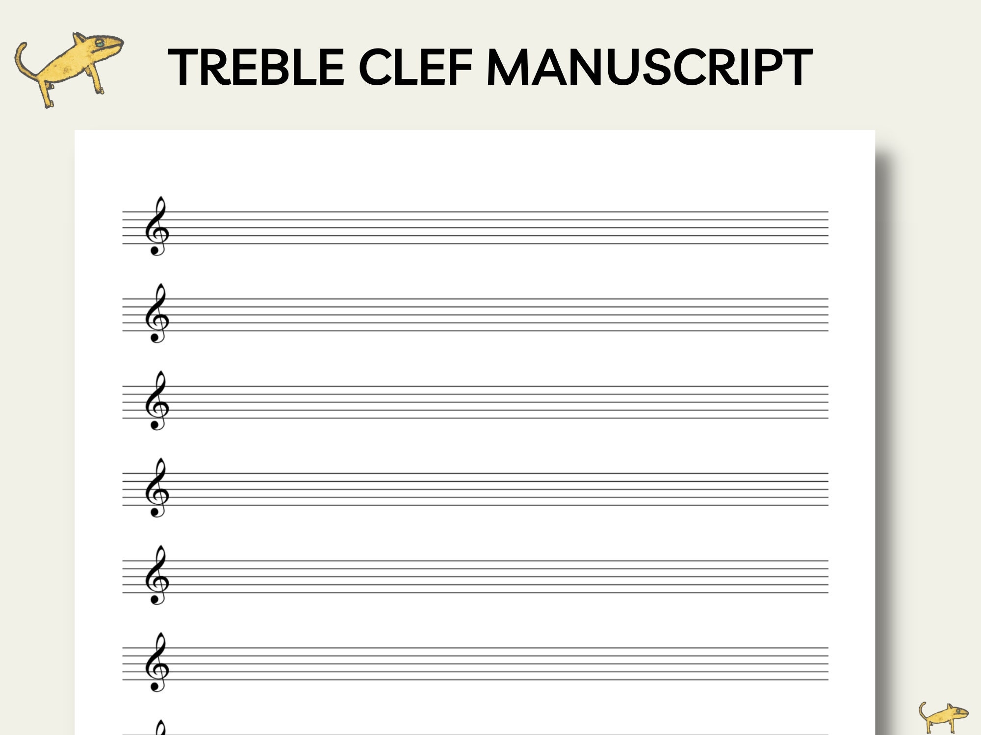 Printable Staff Paper Free