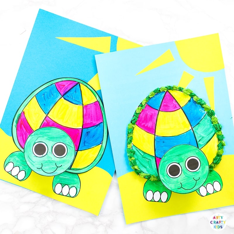 Printable 3D Turtle Paper Craft For Kids Arty Crafty Kids