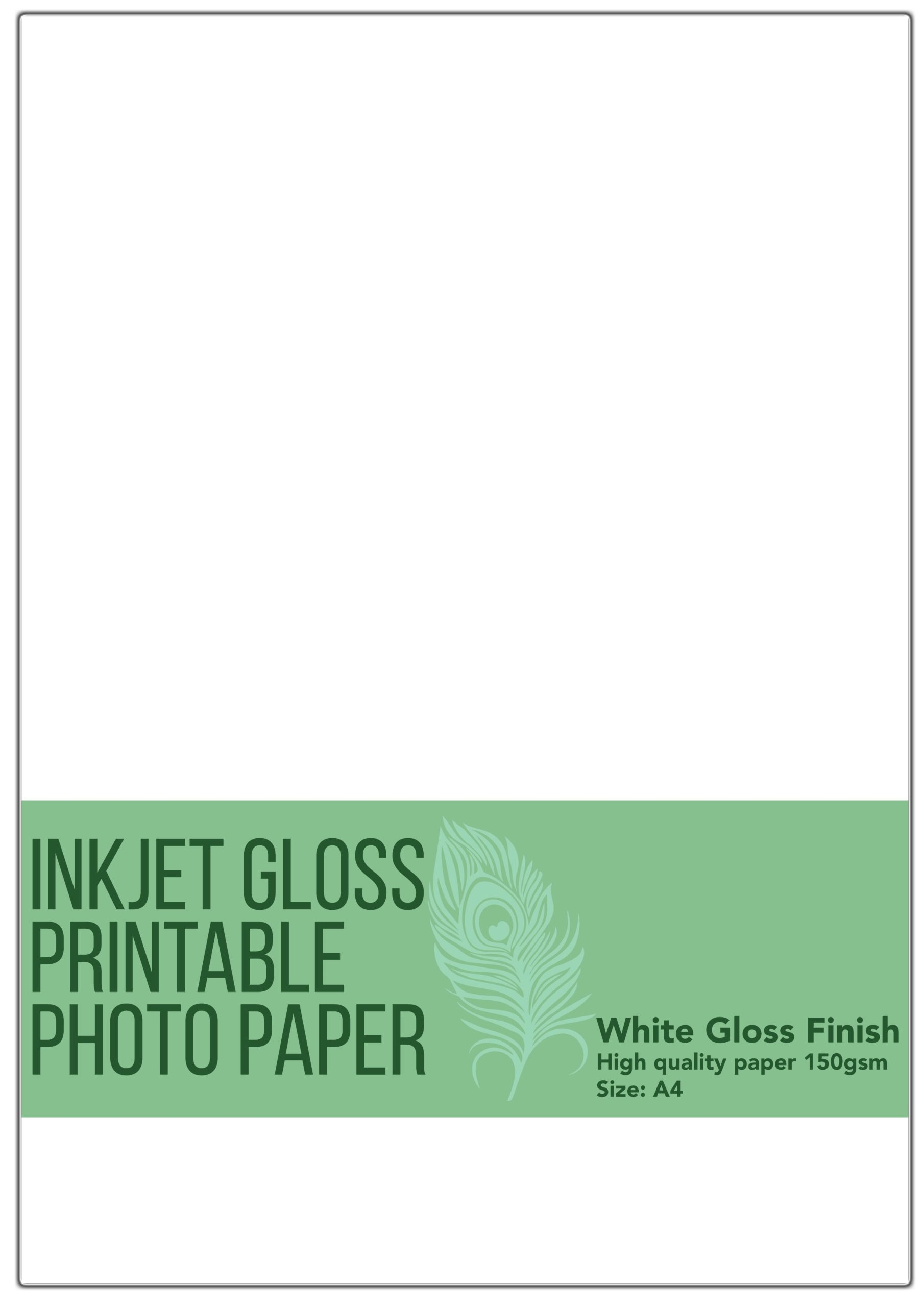 Printable A4 For Inkjet Laser Printers 150gsm Gloss PHOTO PAPER Adhesive Snippy Sisters