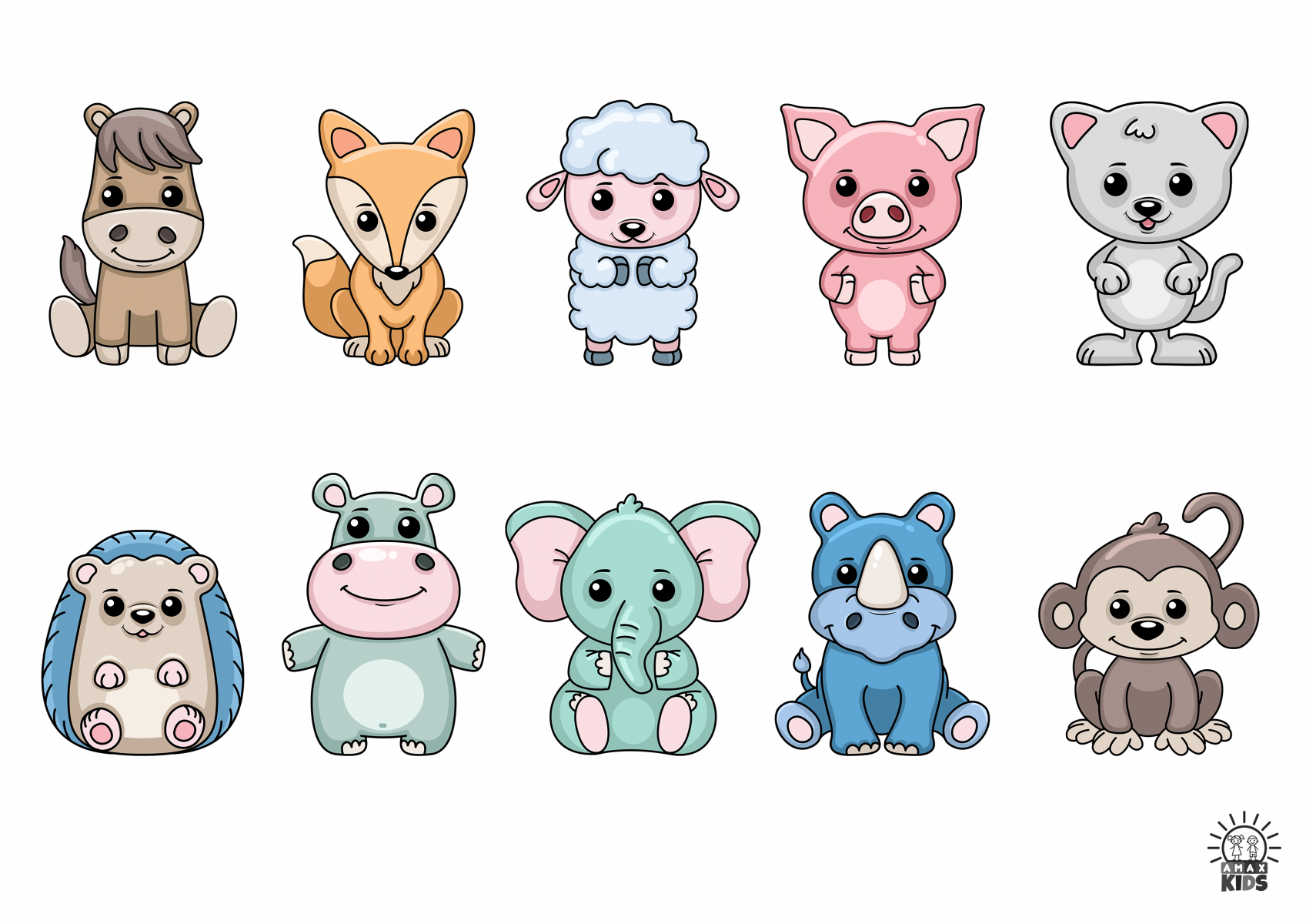 Printable Animal Paper Finger Puppets Amax Kids