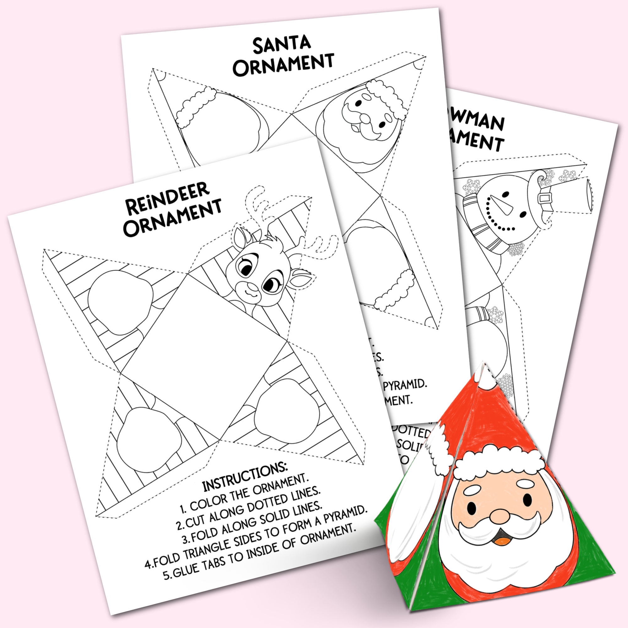 Christmas Tree Paper Ornaments Printables