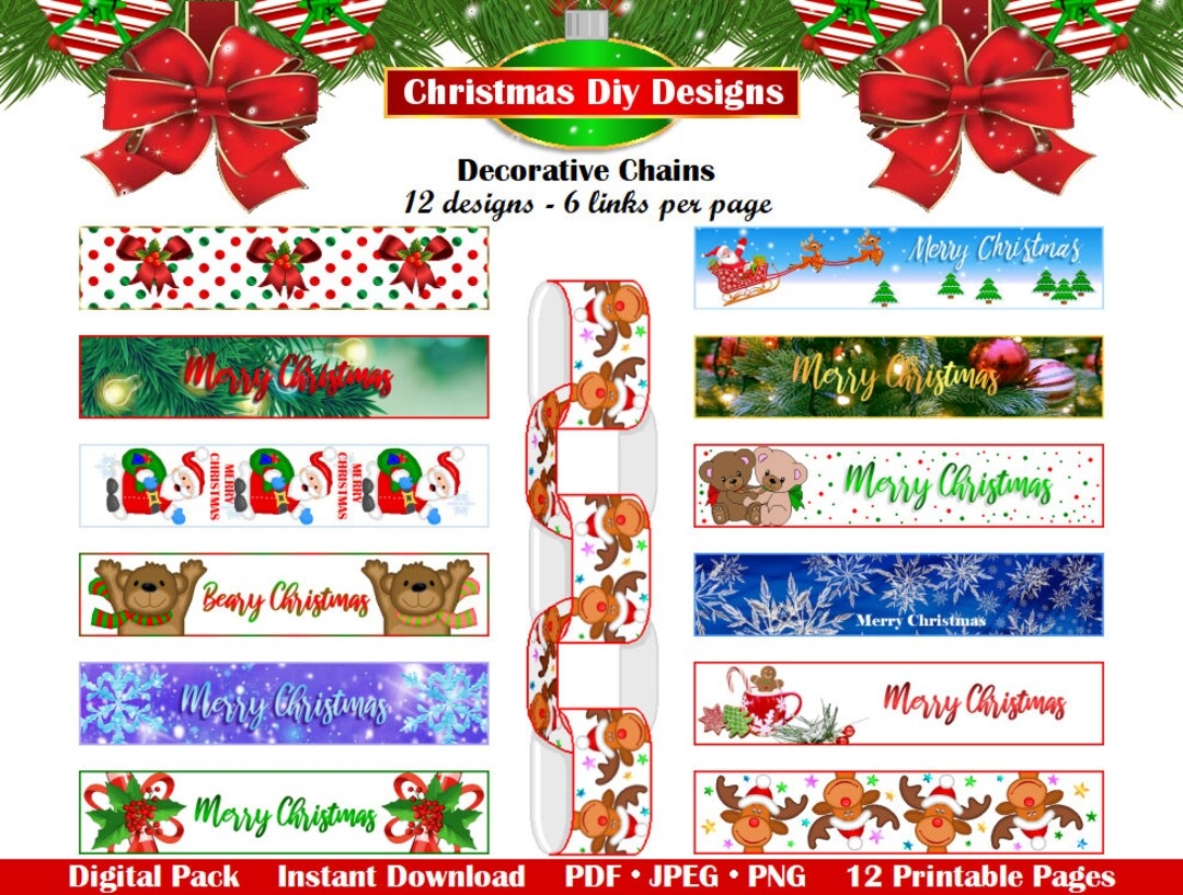Printable Christmas Paper Chain