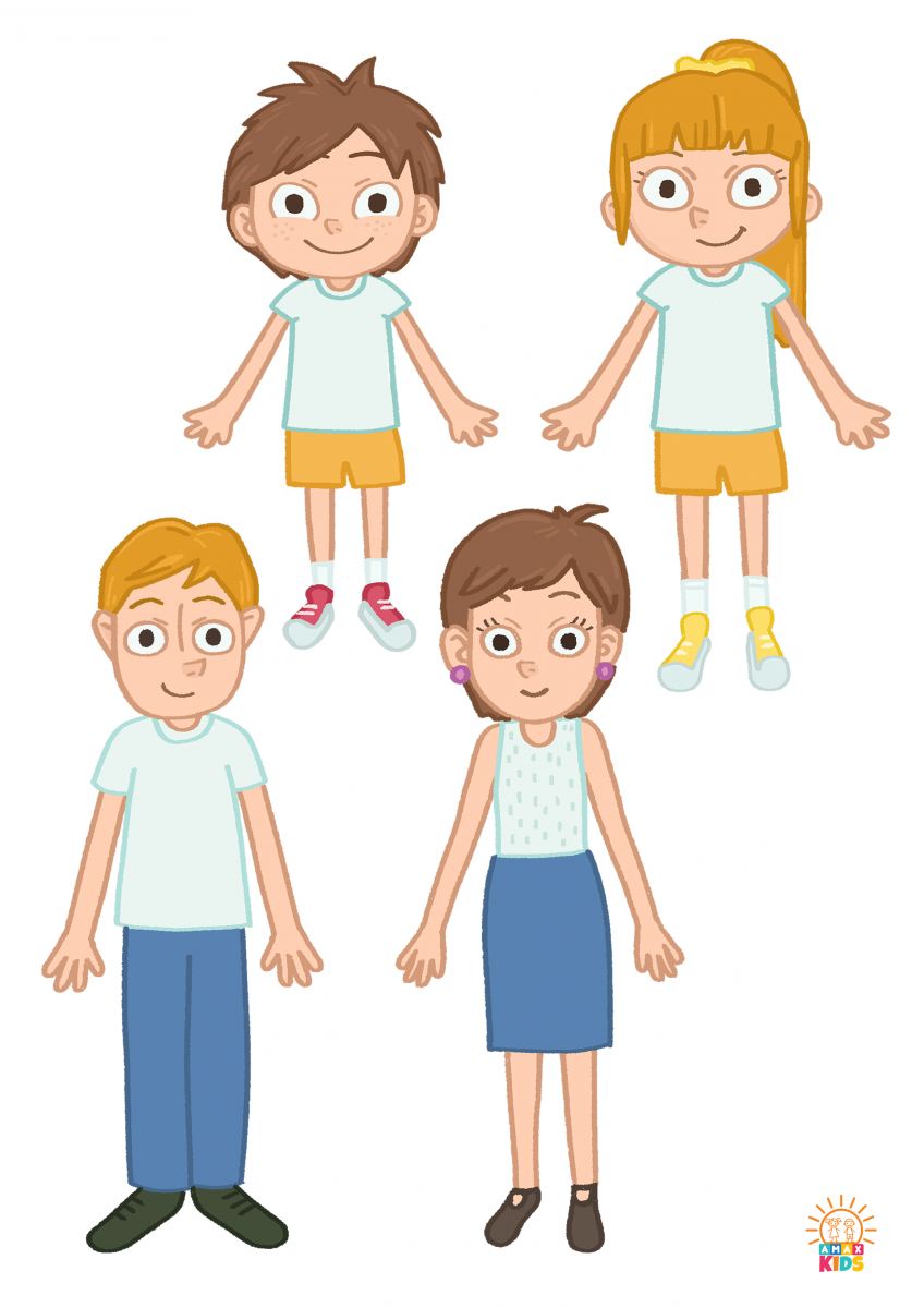 Printable Dress Up Paper Dolls Family Amax Kids