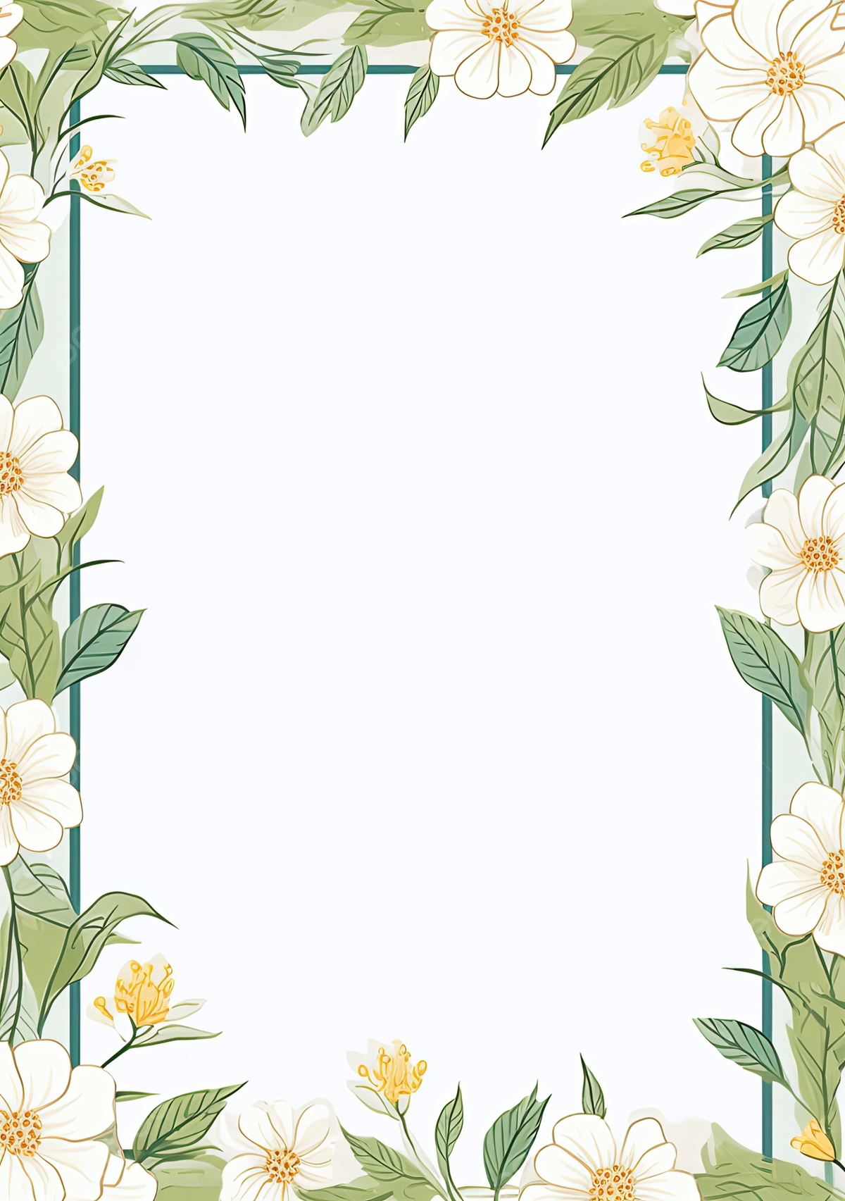 Printable Floral Paper Borders Background Wallpaper Image For Free Download Pngtree