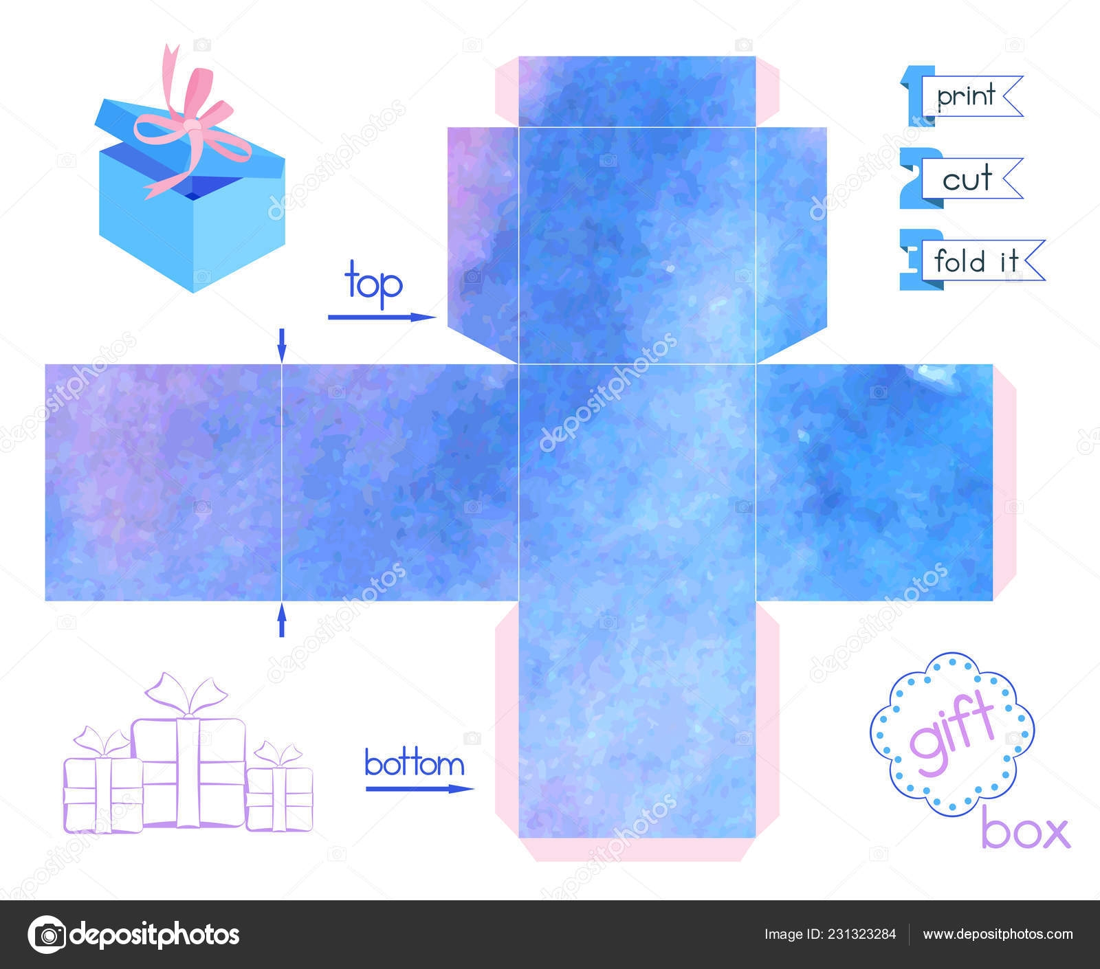 Paper Box Printable Template