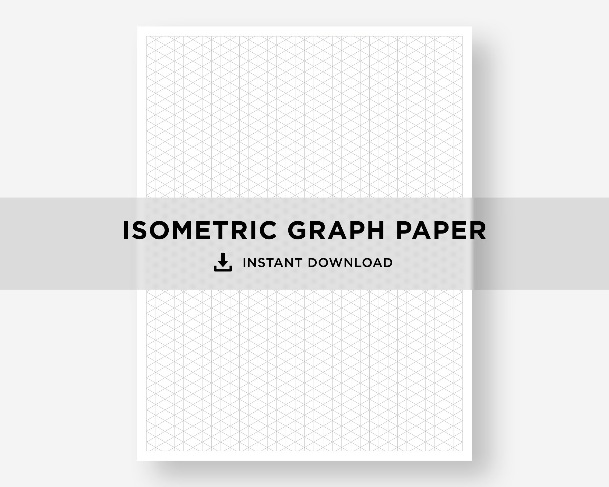 Printable Isometric Grid Graph Paper Etsy UK