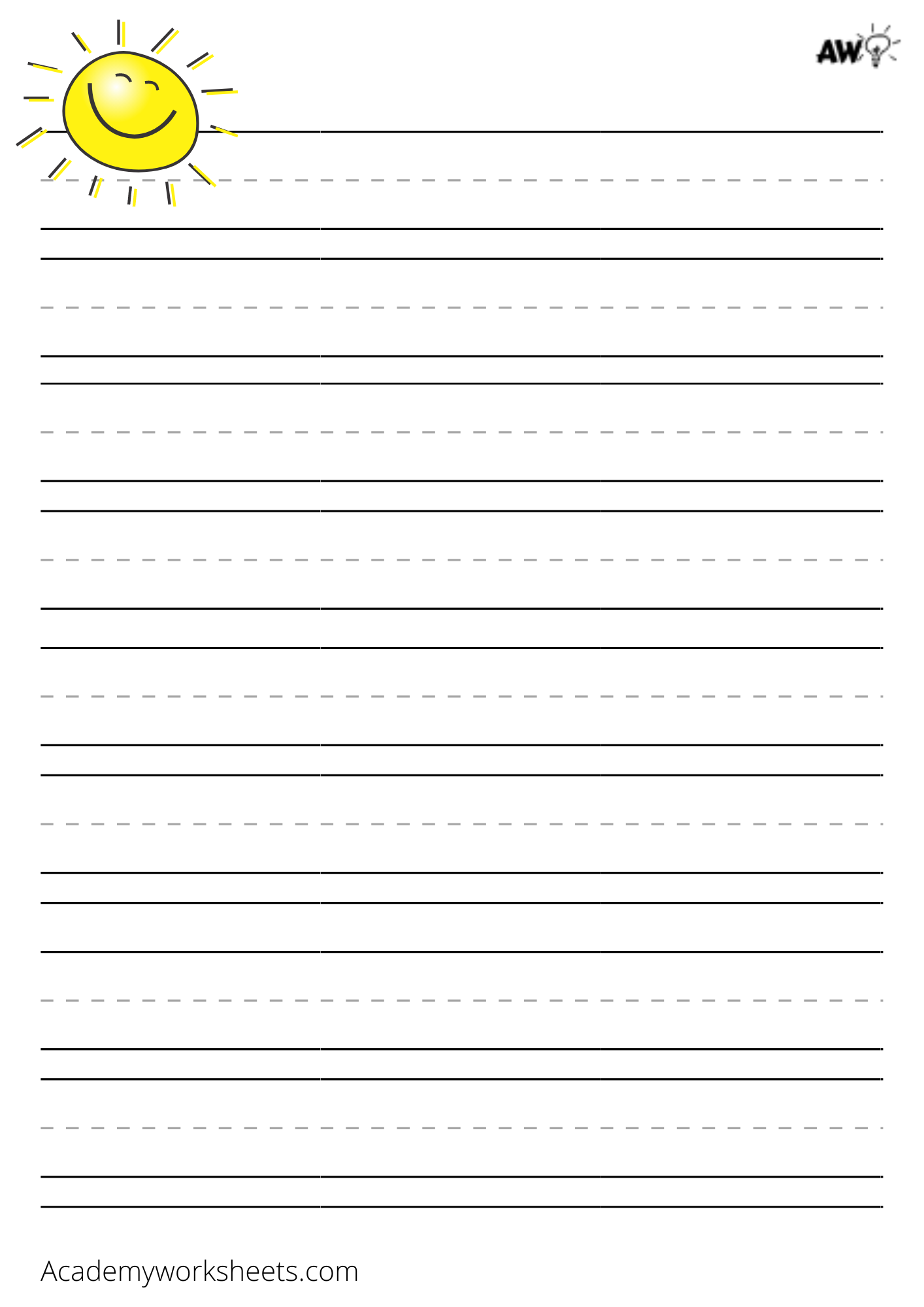Lined Paper Printable Free