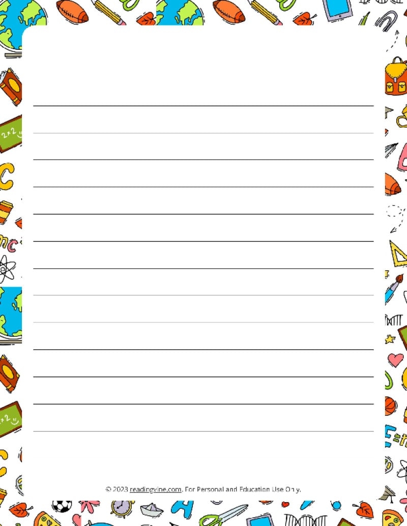 Free Printable Lined Kindergarten Paper
