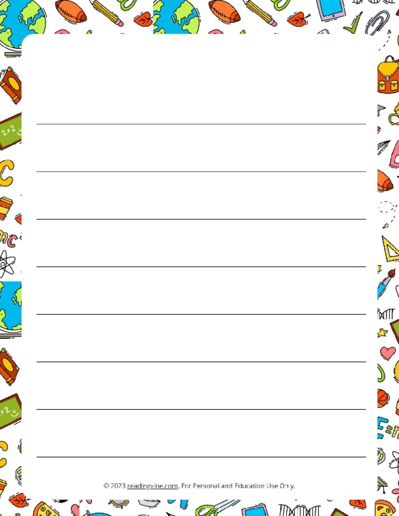 Printable Lined Paper Over 100 Writing Paper Designs
