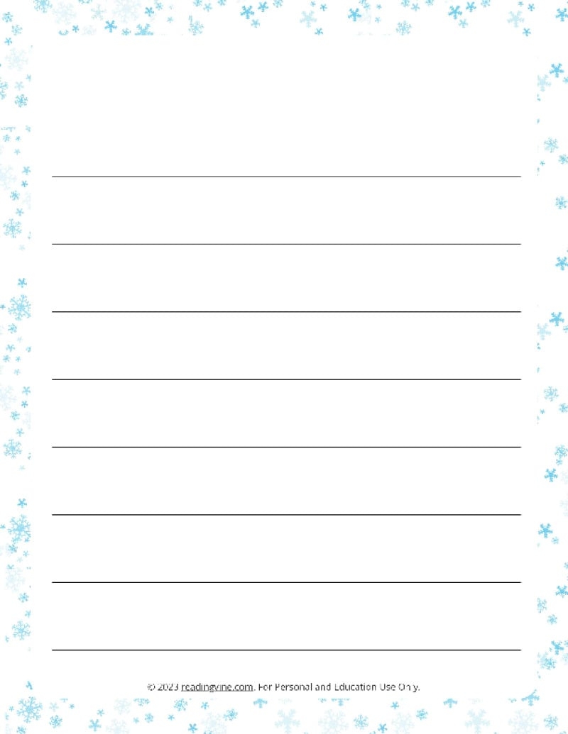 Preschool Printable Lined Paper