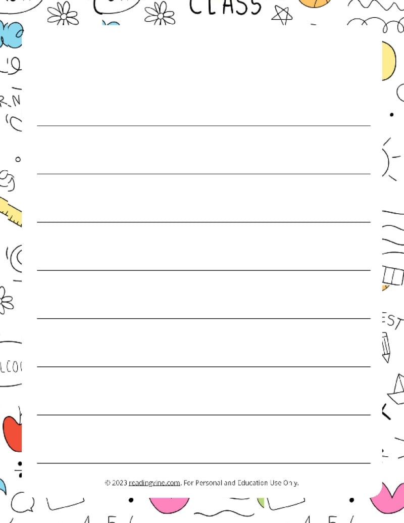 Printable Lined Paper Over 100 Writing Paper Designs