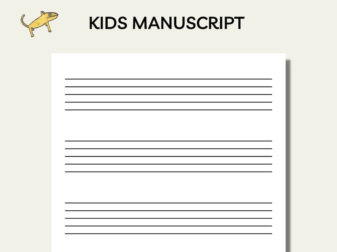 Printable Music Manuscript Kids Music Paper Large Staff Paper A4 letter Blank Manuscript Blank Staff Paper Music Lessons Composition Etsy UK