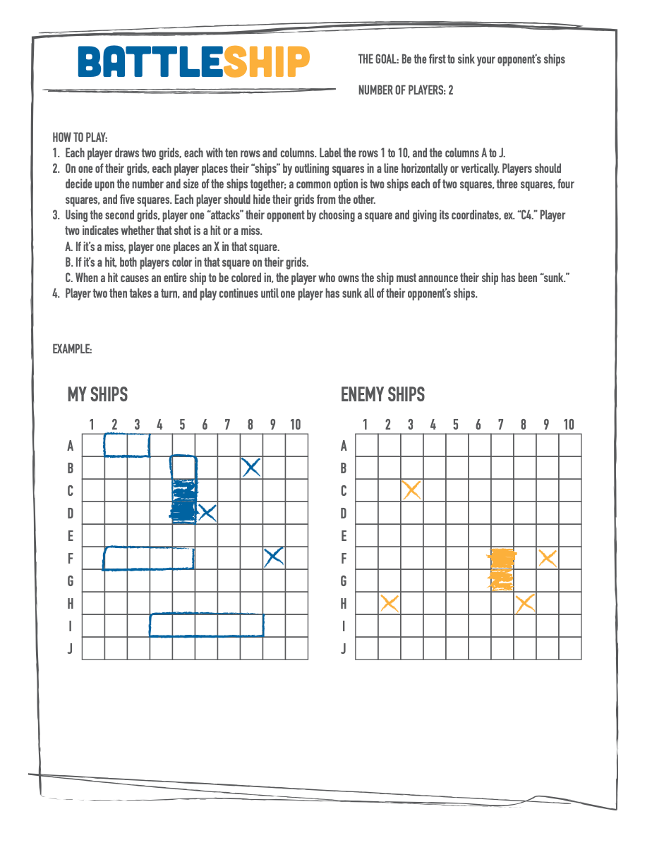 Printable Paper Games