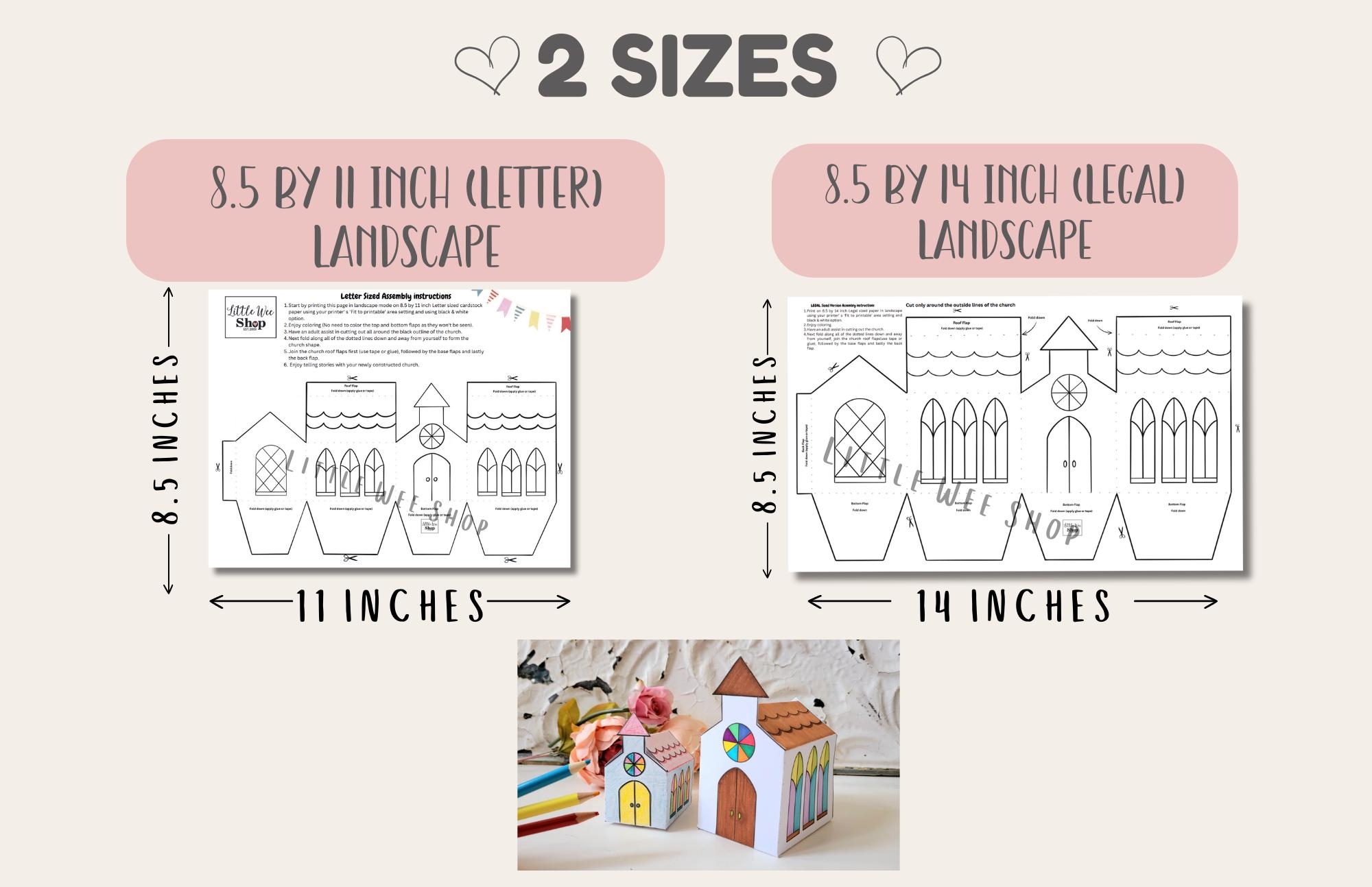 Printable Paper Church Paper Church Kit Sunday School Craft Instant Download PDF 3D Paper Church Art Paper House Template Bible Study Etsy
