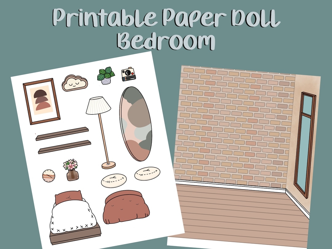 Printable Paper Doll Bedroom Toca Boca Bedroom Quiet Book Printable Bedroom For Paper Dolls Paper Doll Etsy Hong Kong