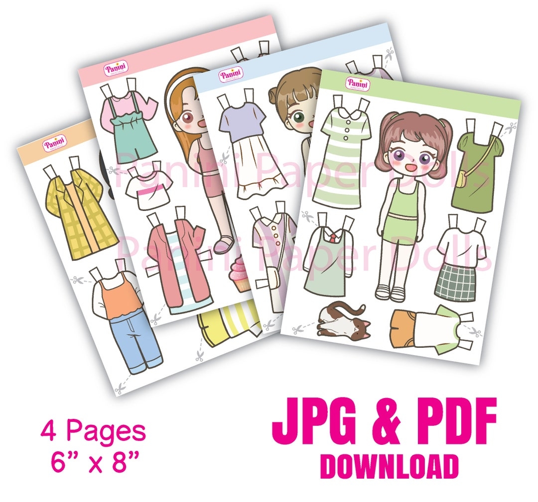Printable Chibi Cute Kawaii Paper Doll