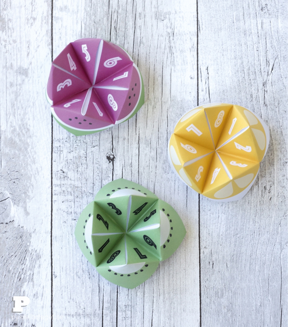 Printable Paper Fortune Teller