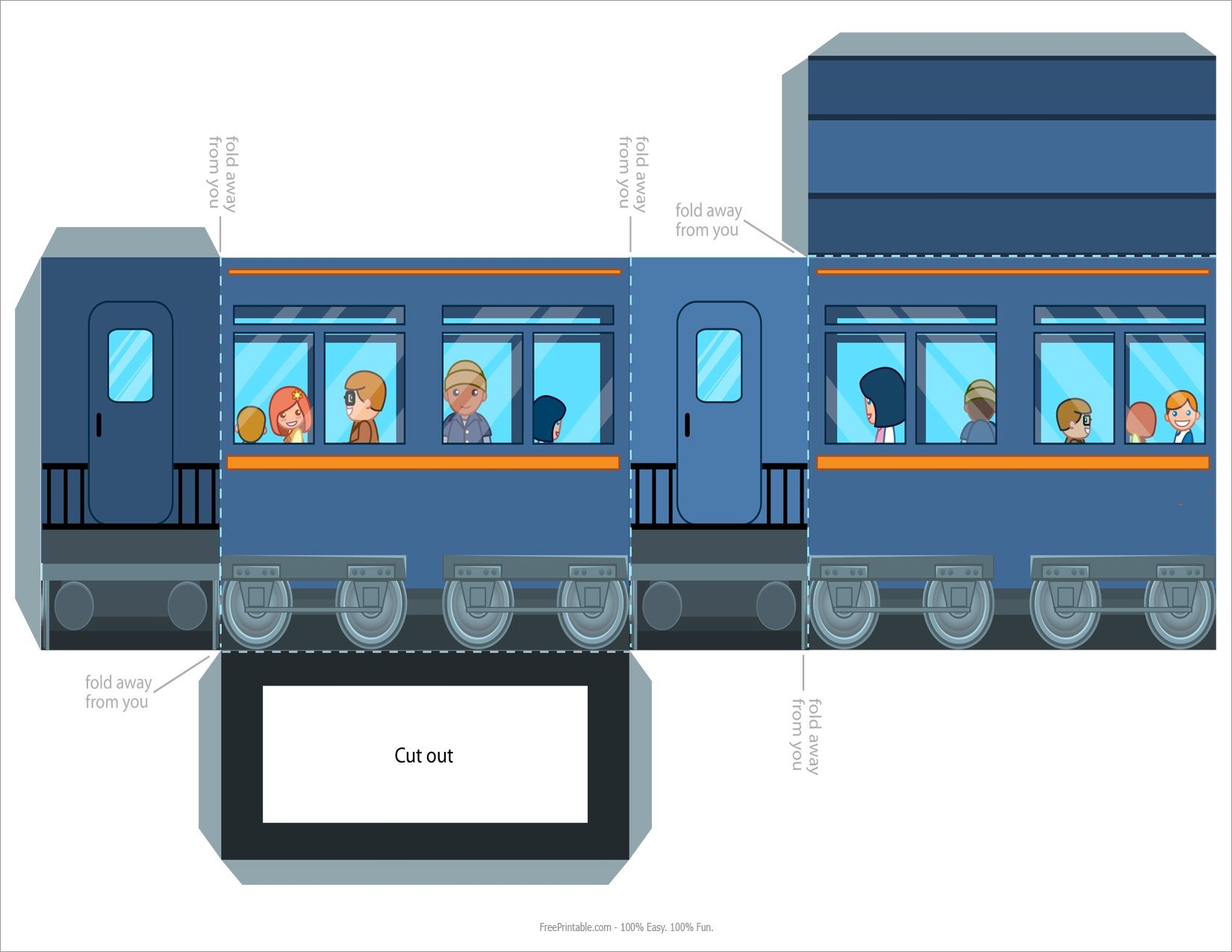Free Printable Paper Train Cut Out Template