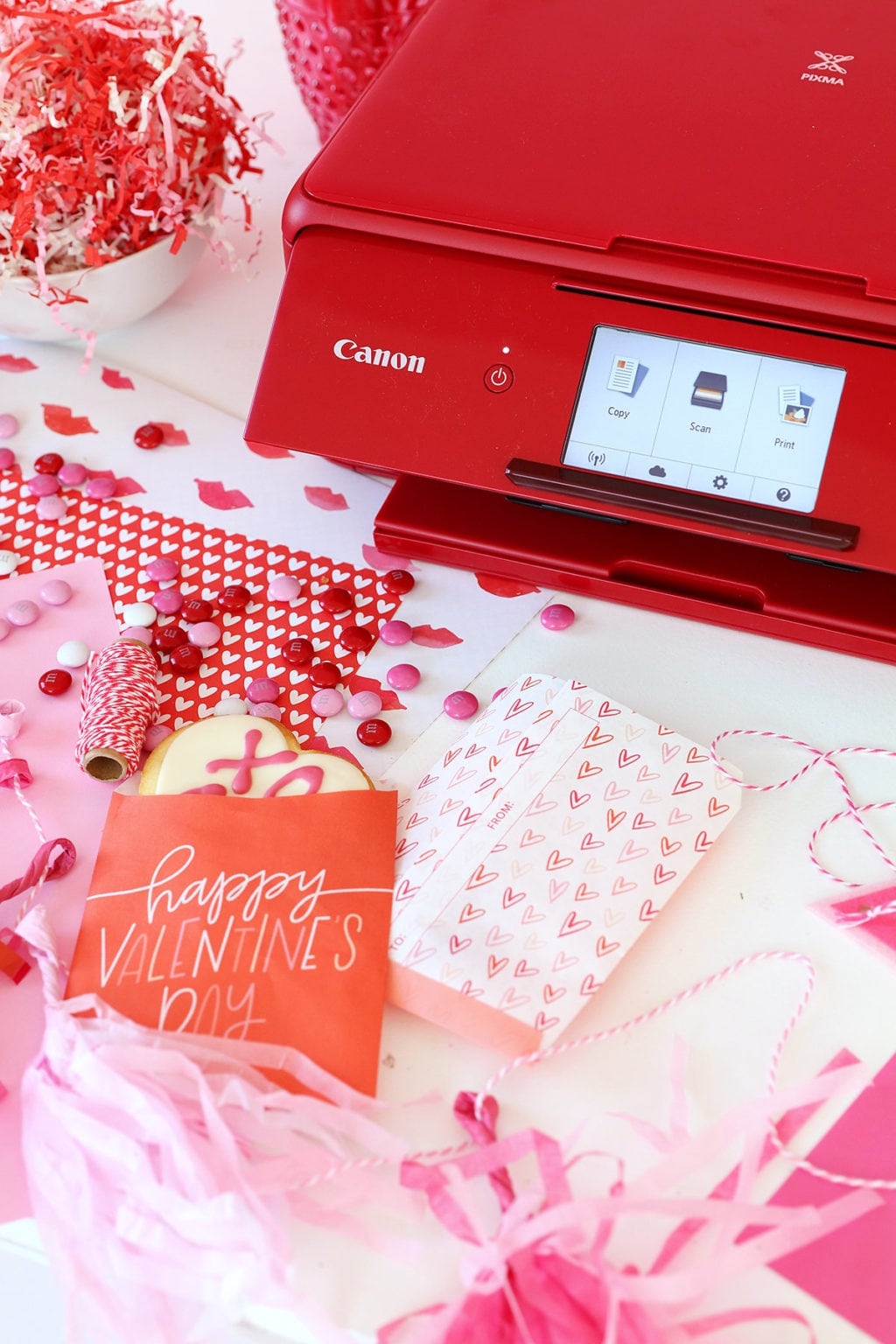 Printable Valentine Freezer Paper Treat Bags Damask Love