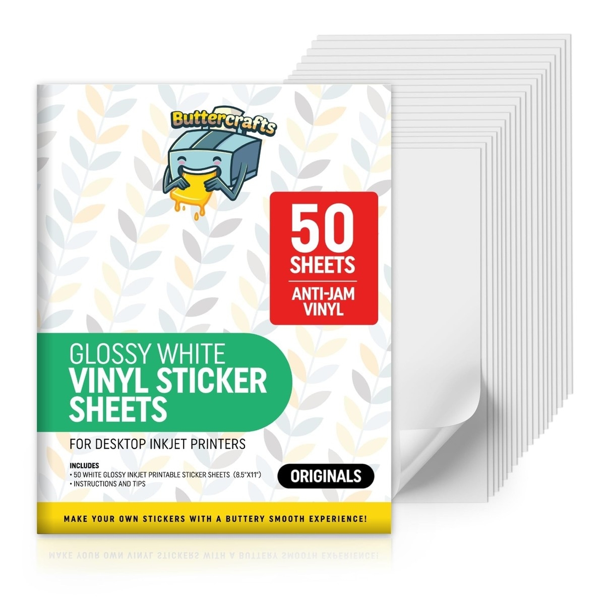 Printable Vinyl Sticker Paper For Inkjet Printer 50 Sheets 8 5 X 11 An EBay