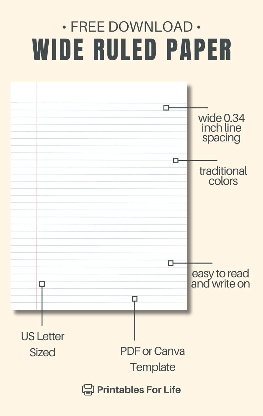 Wide Ruled Paper Printable