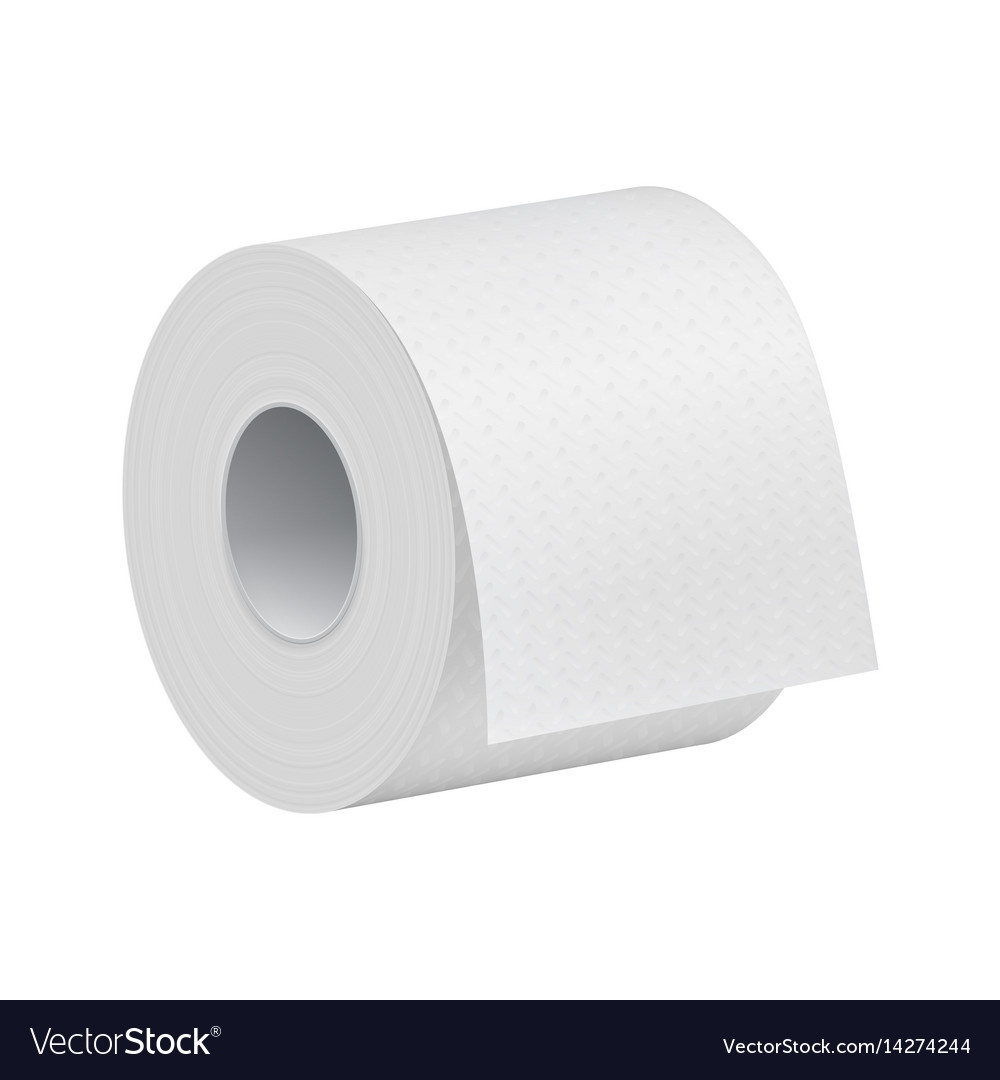 Realistic Toilet Paper Roll Mock Up Template Vector Image