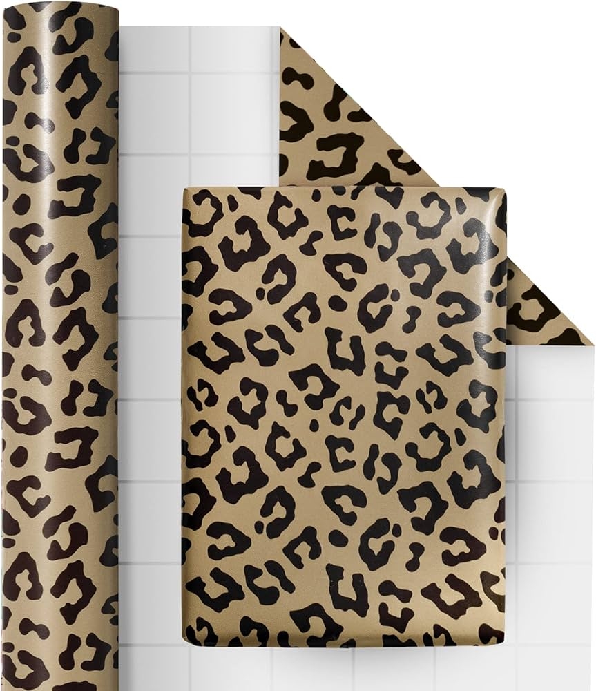 RUSPEPA Wrapping Paper Roll Leopard Print Metallic Foil Shine Perfect For Birthday 17 X 10m Amazon de Stationery Office Supplies