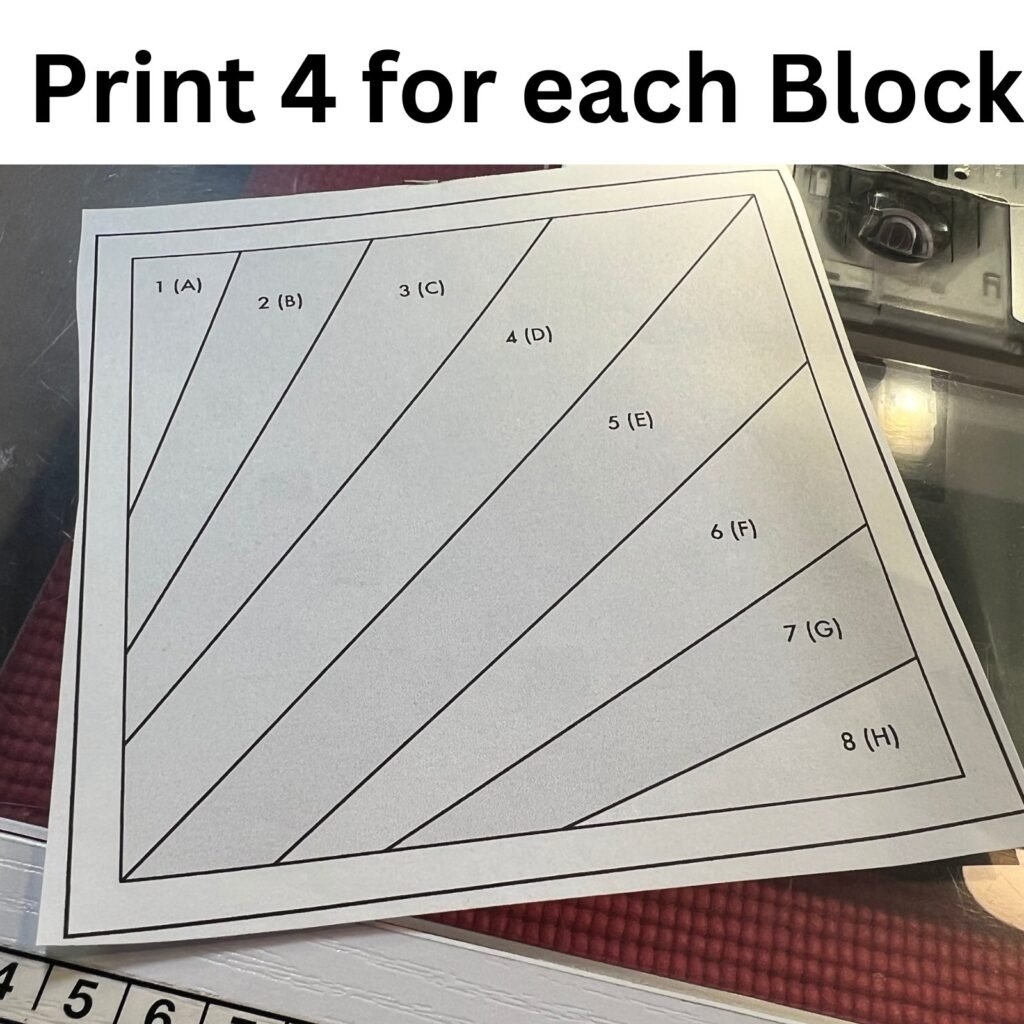 Scrap Burst Quilt Block FREE Foundation Paper Piecing Pattern