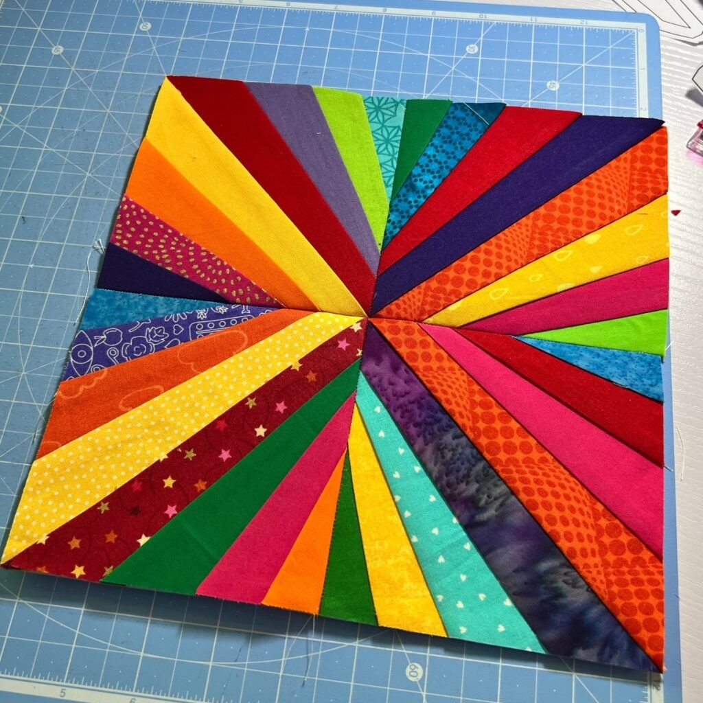 Scrap Burst Quilt Block FREE Foundation Paper Piecing Pattern