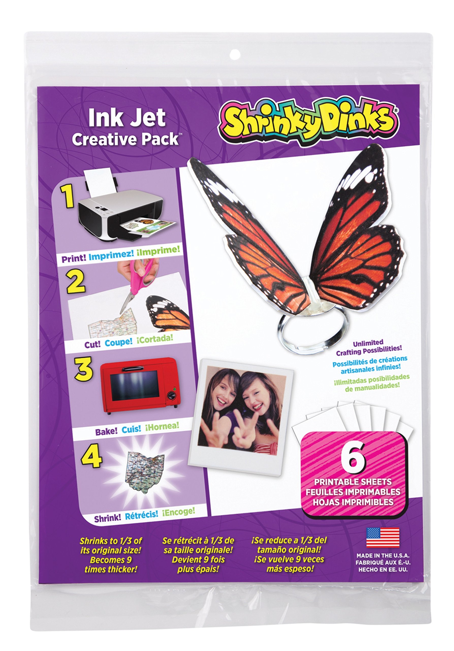 Shrinky Dinks Creative Pack 6 Sheets For Ink Jet Printers Craft Kits Amazon Canada