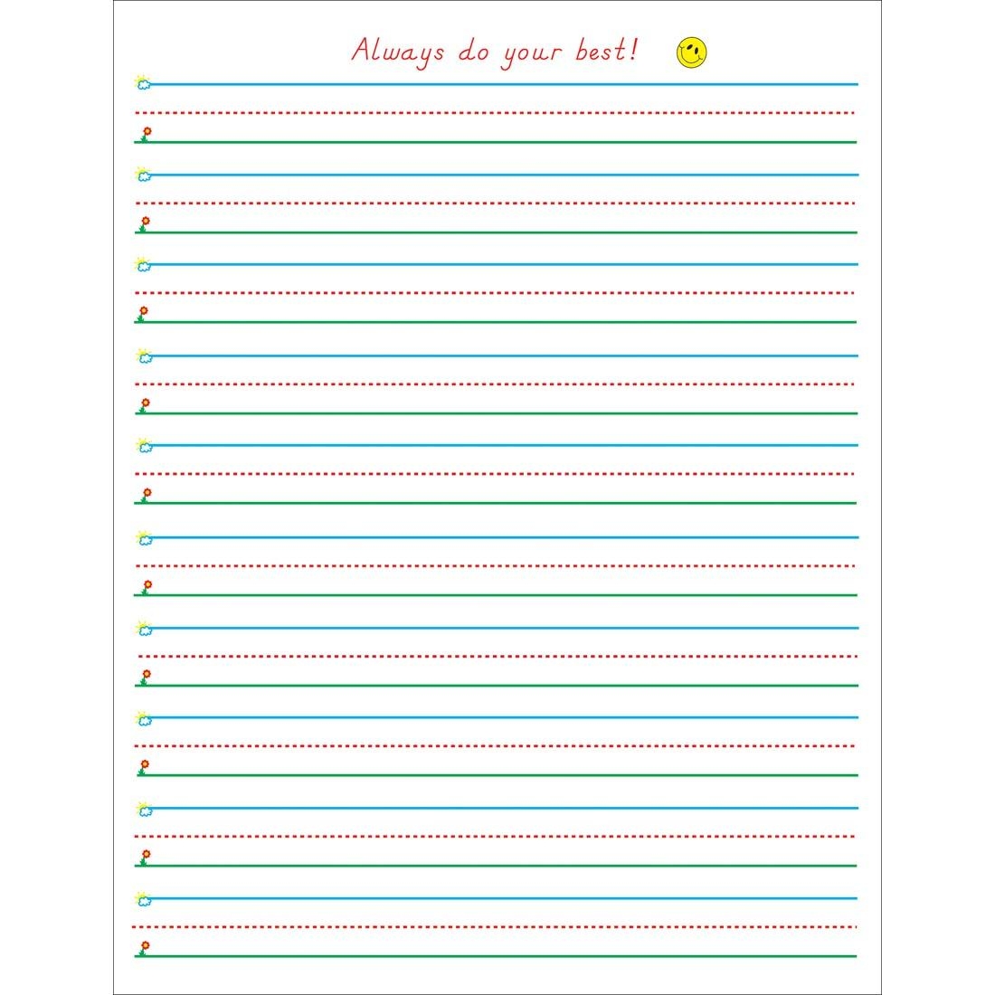 Smart Start Writing Paper Grades 1 2 100 Sheet Package By Teacher Created Resources