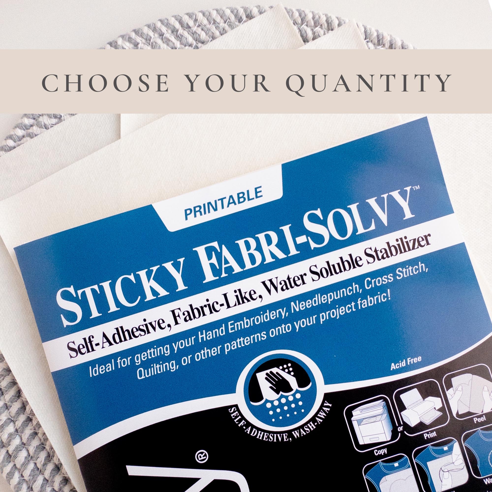 Stick And Stitch Paper Printable Embroidery Transfers Dissolvable Fabric Stabilizer Sulky Stick And Stitch Etsy