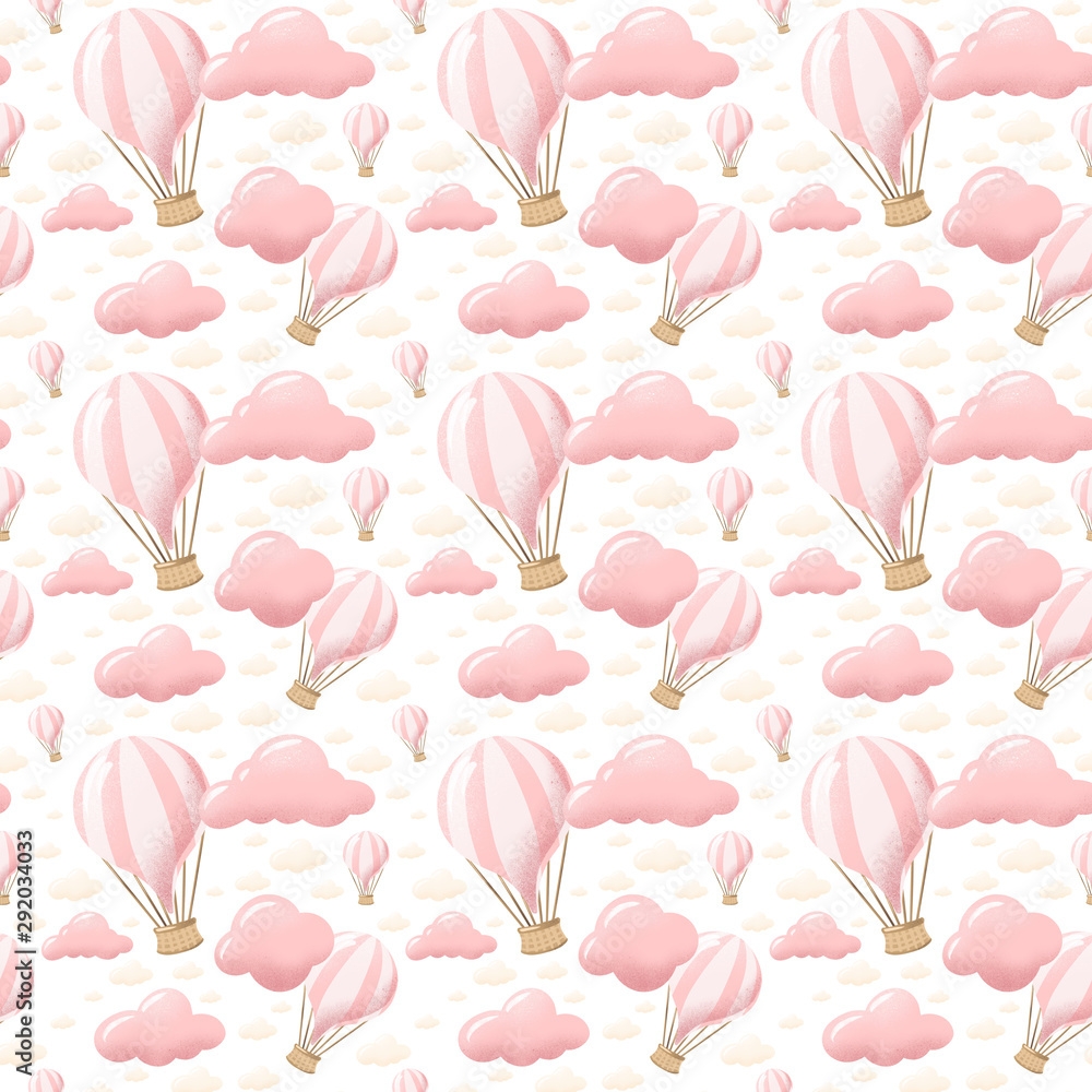 Stock Illustration Printable Scrapbook Paper Design For Baby Girl For First Year Projects Adobe Stock