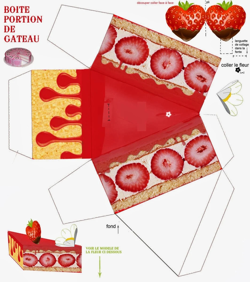 Strawberry Cake Free Printable Box Oh My Fiesta In English