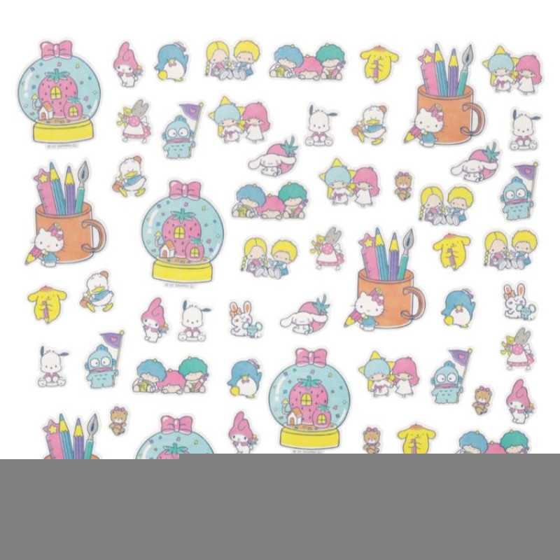 Sun Star X Sanrio Retro Wrapping Design Parlor Series Flake Seals With Paper Bag S8585784 Sanrio Characters Kawaii 4901770702995