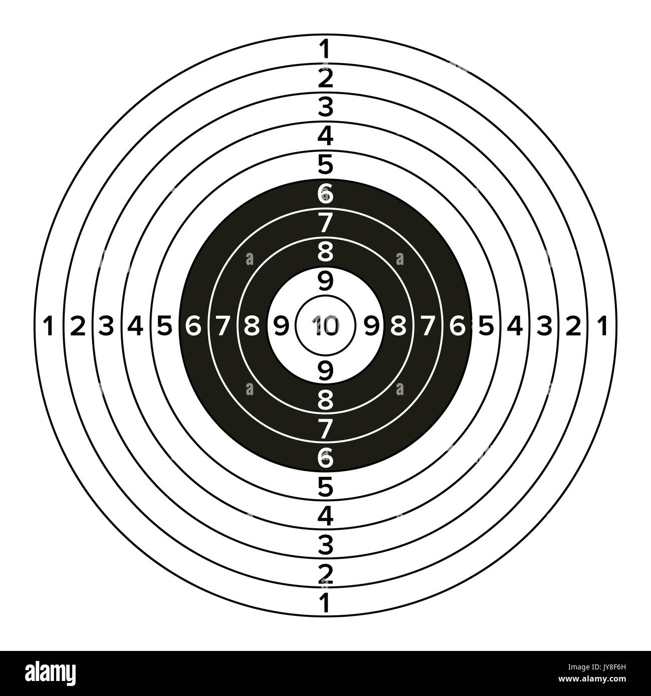 Target Gun Vector Classic Paper Shooting Target Illustration For Sport Hunters Military Police Illustration Stock Vector Image Art Alamy