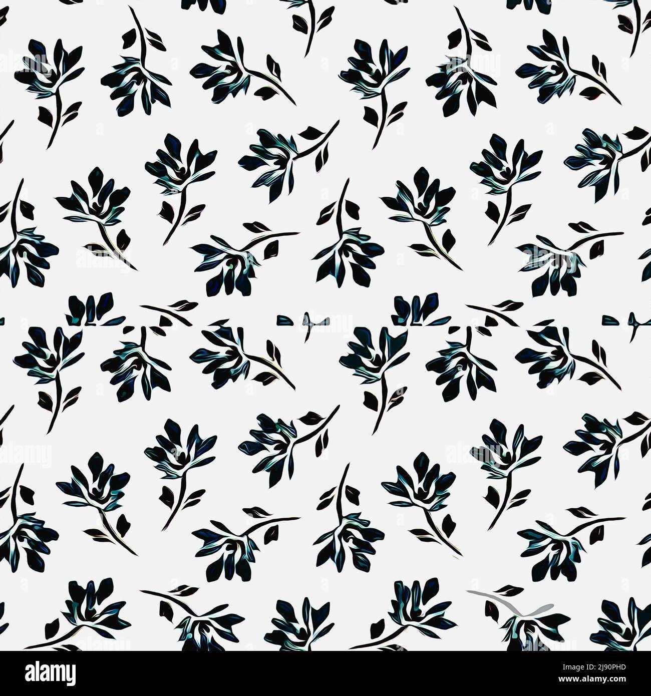 Textile And Wallpaper Patterns A Printable Digital Illustration Work Floral Print Designs Stock Photo Alamy
