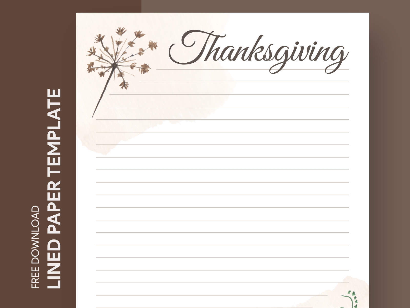 Thanksgiving Lined Paper Free Google Docs Template By Gdoc On Dribbble