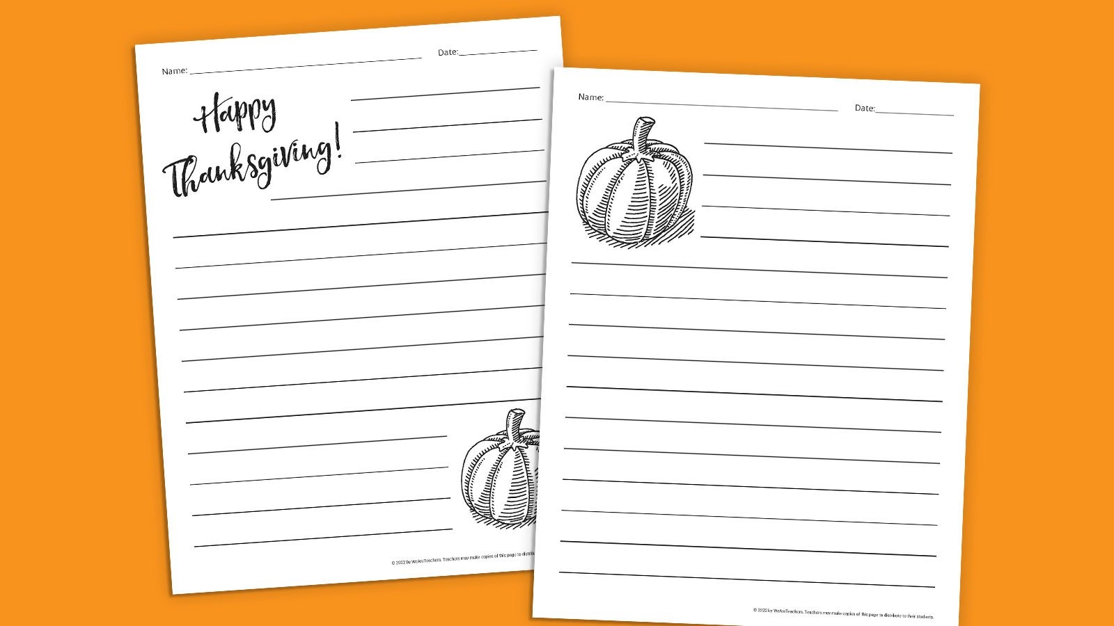 Free Printable Thanksgiving Writing Paper
