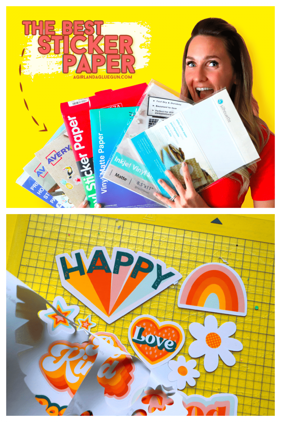 The Best Sticker Paper To Use A Girl And A Glue Gun