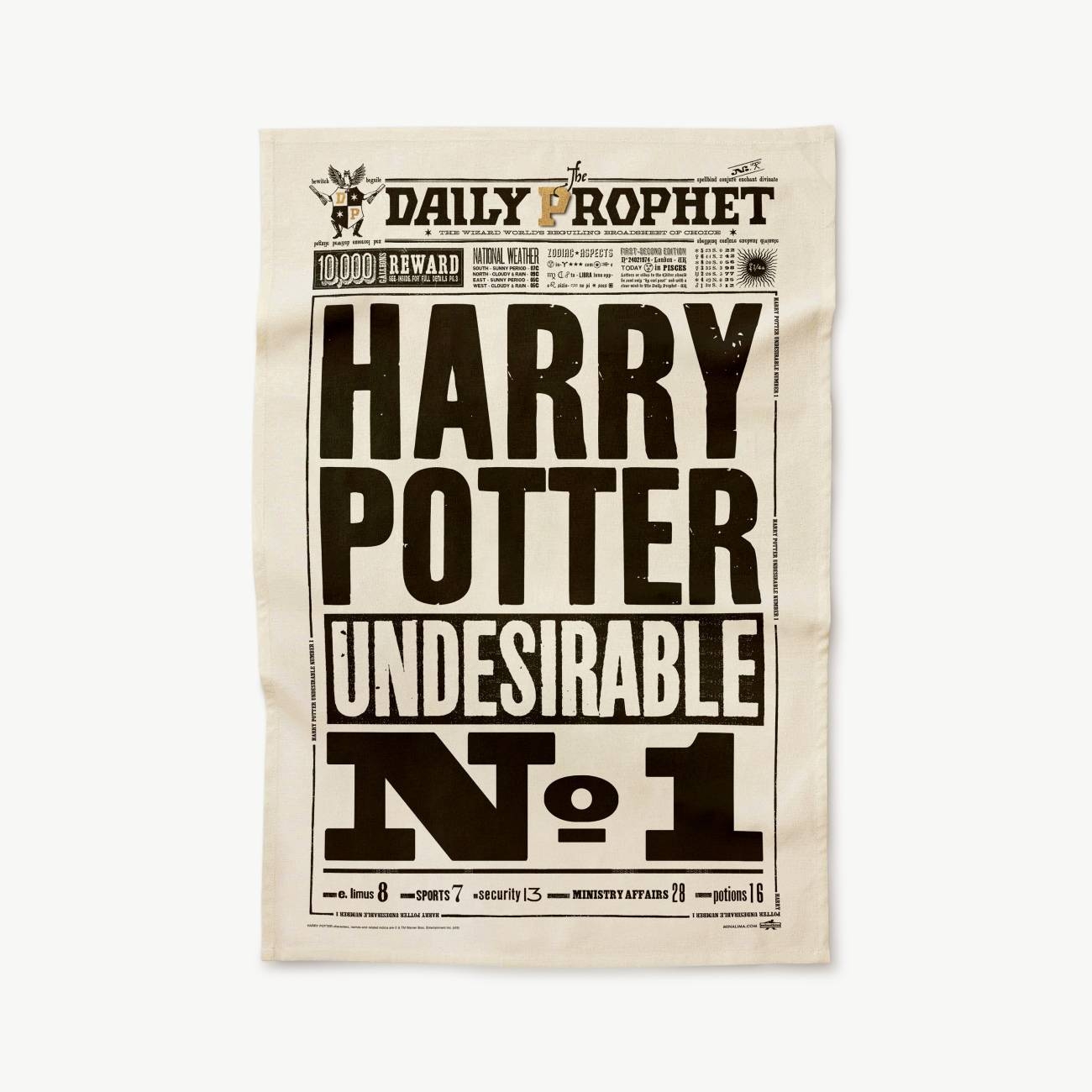 The Daily Prophet Harry Potter Undesirable No 1 MinaLima