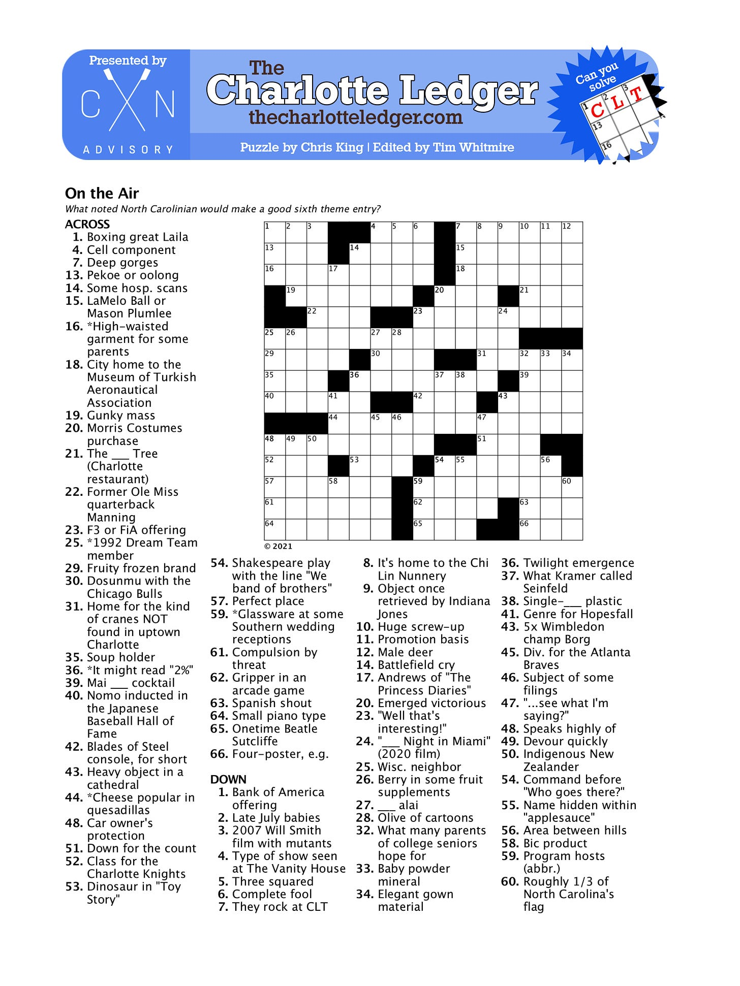 Printable Newspaper Crosswords