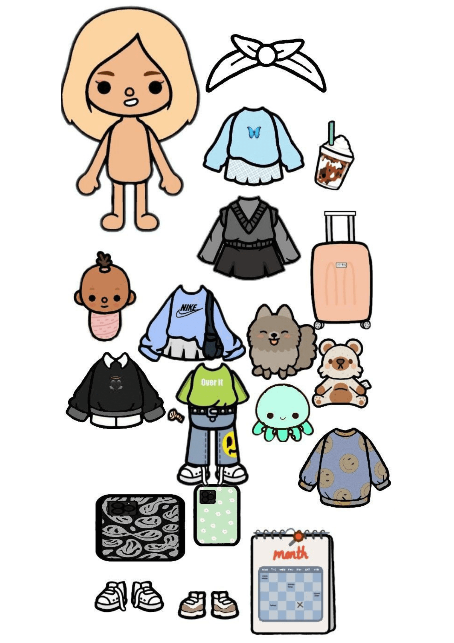 Toca Boca Printable Paper Doll By Trending with pat Raket PH