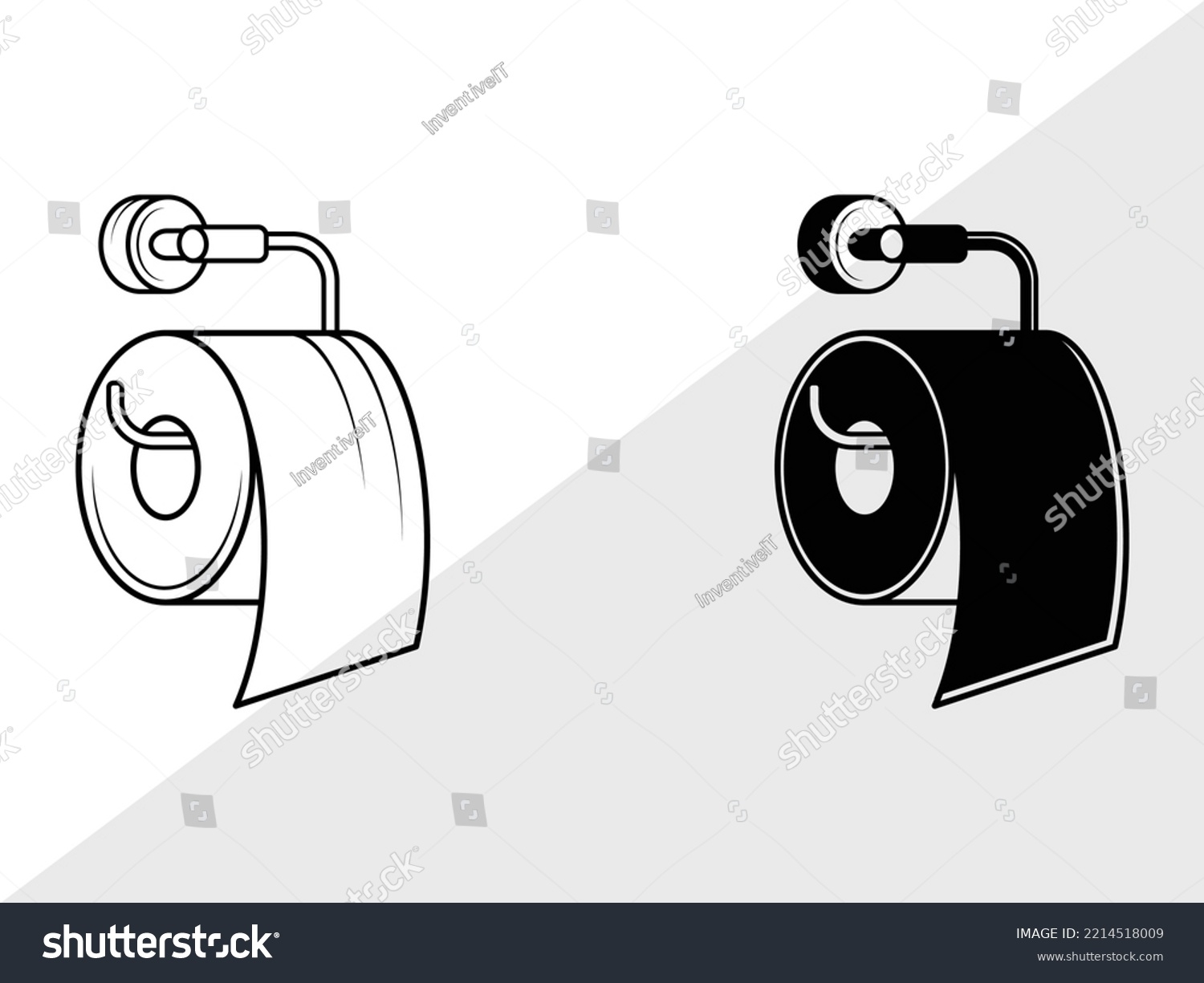 Toilet Paper Svg Printable Vector Illustratio Stock Vector Royalty Free 2214518009 Shutterstock