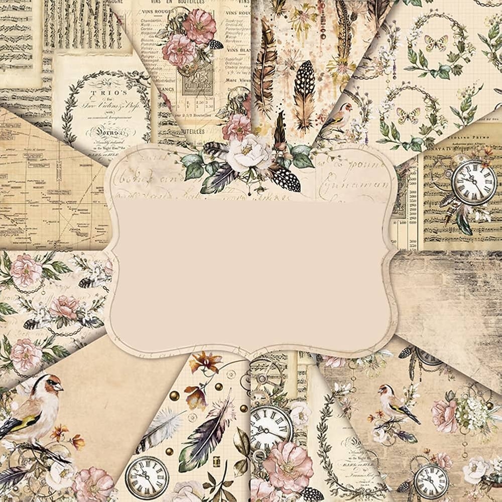 URFEDA 24 Marbled Scrapbook Paper With Gold Texture Recycled Paper Multicoloured Decoupage Scrapbooking Decorative Paper Stickers Scrapbooking Background Paper Decorative Paper Pad Amazon de Home Kitchen