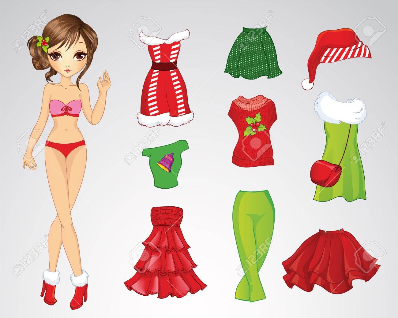Christmas Paper Dolls Printable