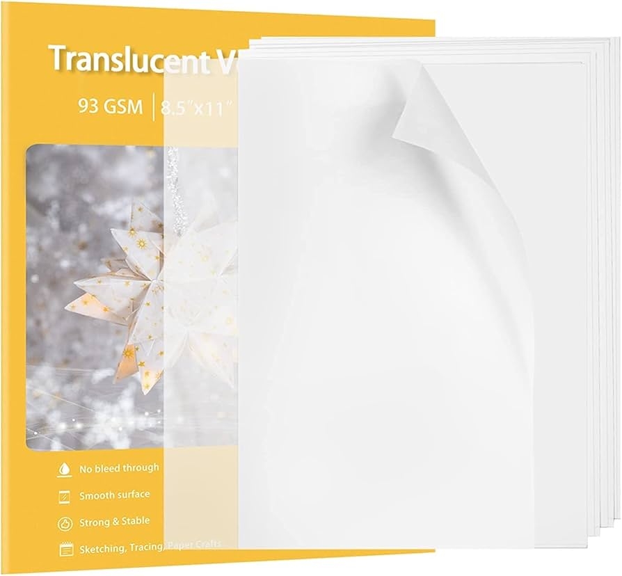 Vellum Paper Translucent Printable 110 Sheets 8 5 X 11 93gsm Amazon de Home Kitchen