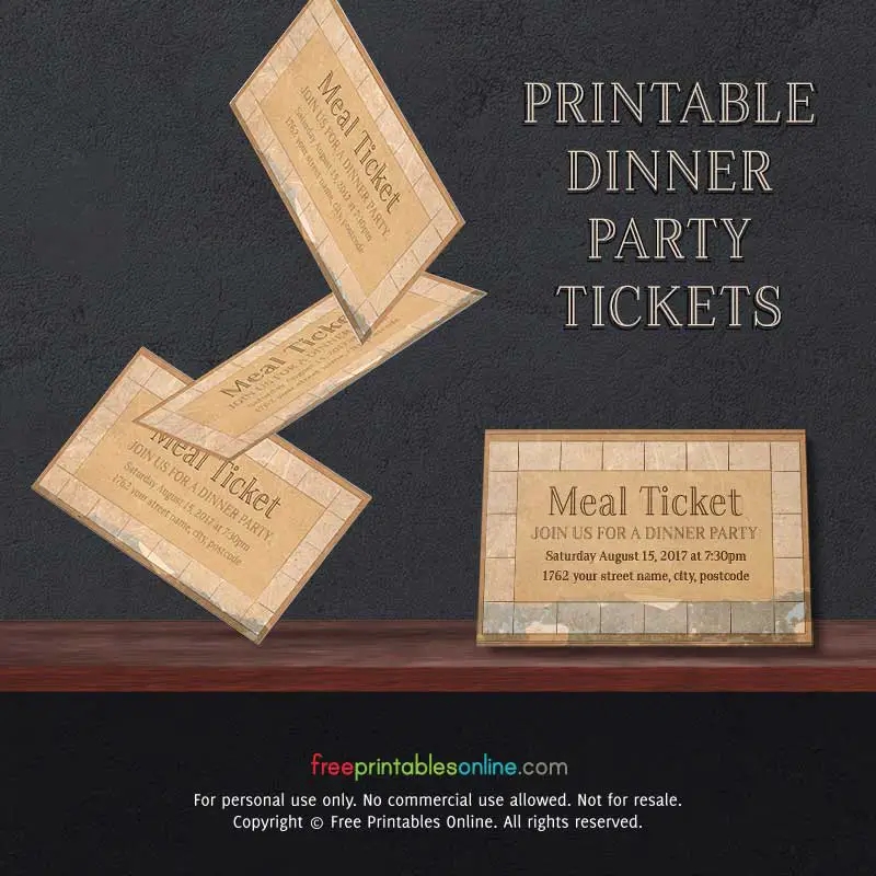Printable Ticket Paper