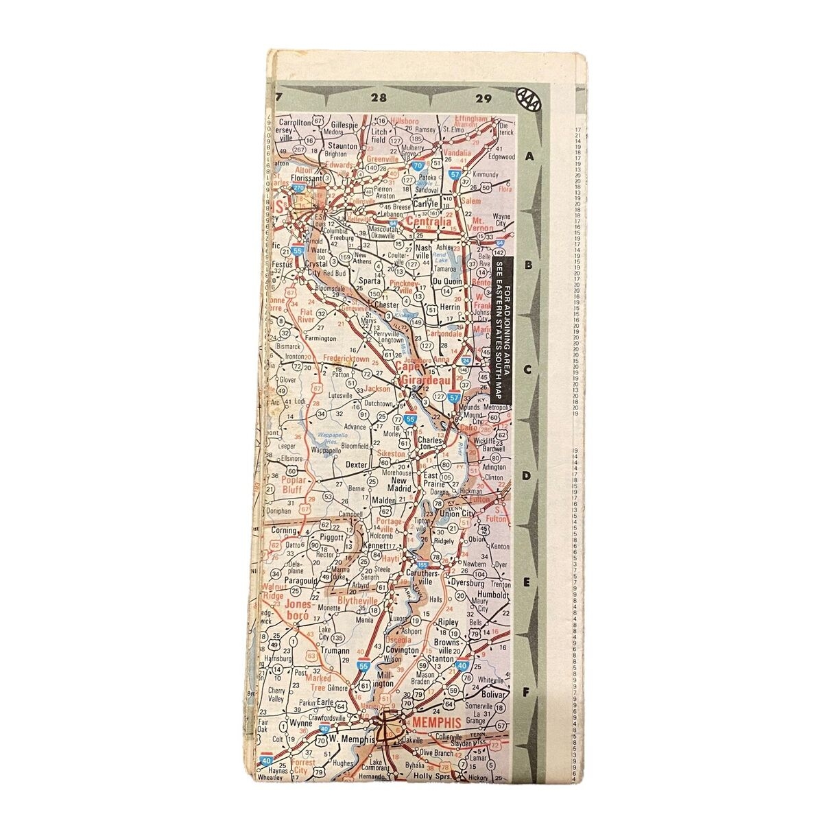 Vintage Road Map Central States United States 1980 AAA EBay